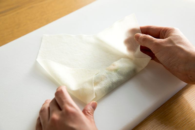 春野菜の春巻き　巻き方